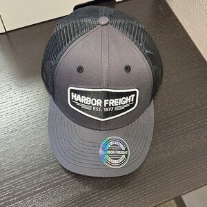 Harbor Freight Gray and Black Cap